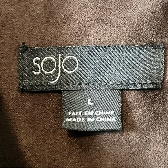 Vintage SOJO Brown Bomber/Varsity Style Jacket—SZ. Large - Picture 6 of 14